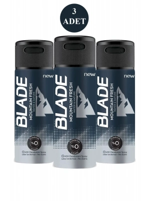 3 Adet Mountain Fresh Erkek Deodorant 150ml Leke Bırakmaz