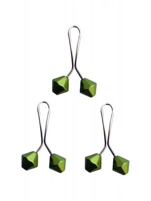 3 Adet Tesettür Eşarp ve Şal Klipsi Yeşil