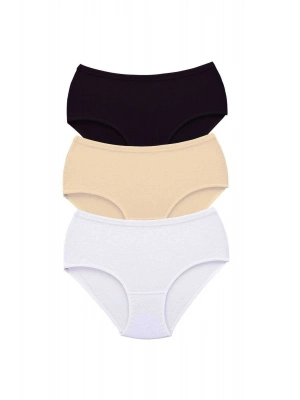 3 Adet Tutku Kadın Yüksek Bel Bato Kalın Lastik Külot S5