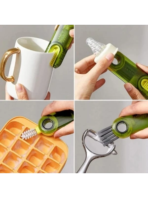 3 Fonksiyonlu Çok Amaçlı  Temizlik Fırçası Mutfak-banyo-araç- Klavye -pencere Oluk Temizlik Fırçası