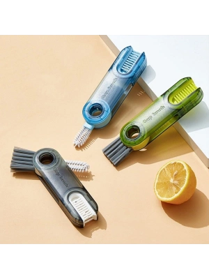 ®   3 Fonksiyonlu Pratik Şişe Temizleme Fırçası Mutfak Banyo Araç İçin Çok Amaçlı Fırça