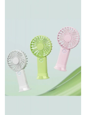 3 Hız Kademeli Şarjlı Sessiz El Vantilatörü Telefon Tutucu Özellikli El Masa Fanı