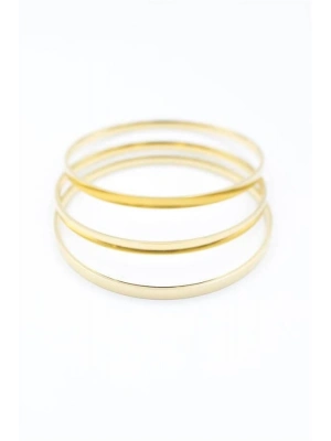 3lü Ajda Bilezik-65mm - Altın