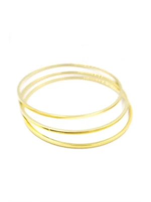 3lü Ajda Bilezik - 65mm - Altın