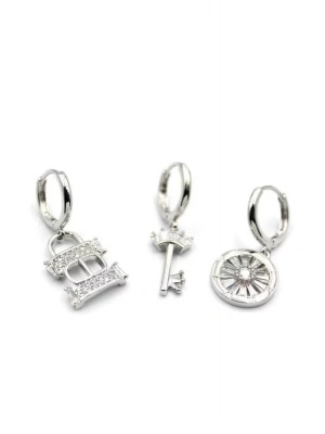 3lü CD Küpe - Gümüş