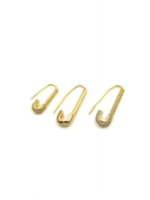 3lü Filkete Küpe - Altın