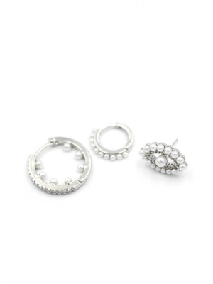 3lü Göz Küpe - Gümüş