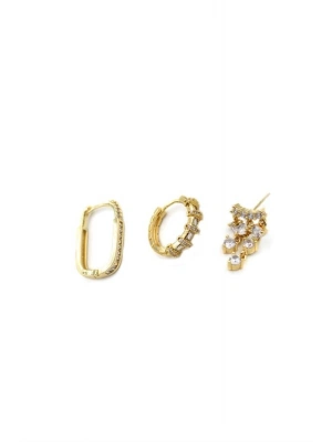 3lü Halka Küpe - Altın