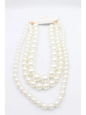3lü İnci Set Kolye - Beyaz