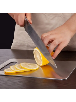 3lü Paslanmaz Çelik Kesme Tahtası Seti