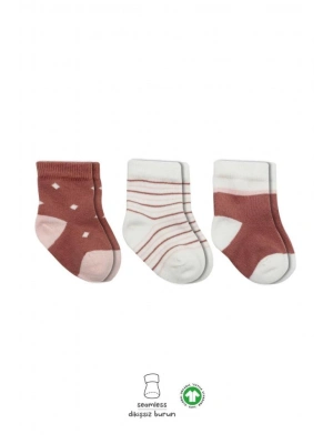 ®   3Lü Penye Kız Soket Çorap 10112 Pudra