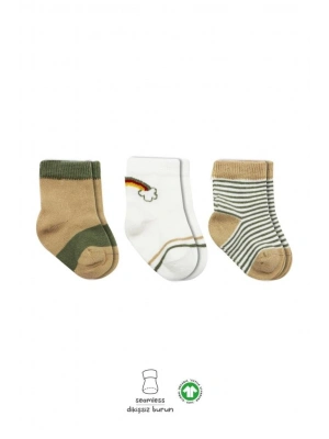 ®   3Lü Penye Rainbow Soket Çorap BS10113 Nil