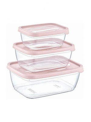 3lü Saklama Kabı Karizma Dikdörtgen Royaleks-ÇNK2164