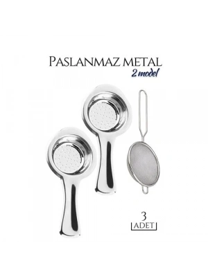 3 lü Set Metal Çay Süzgeci Cabrera Design