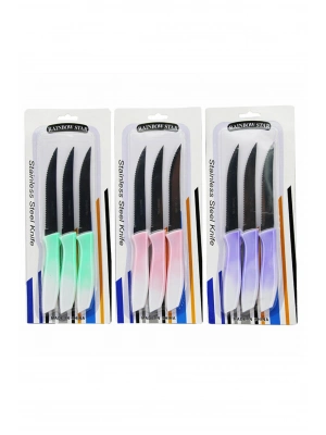 3lü Tırtıklı Meyve Bıçağı 1 Adet Royaleks-CLKN-1869