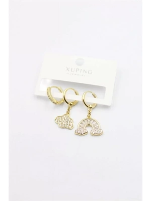 3lü  Xuping Küpe - Altın