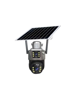 3 MP + 3 MP Çift Lens Solar TF Kart Girişli 4G Kamera