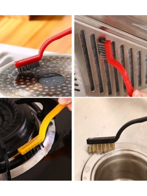 3 Parça Tel Fırça Detaylı Temizlik Seti