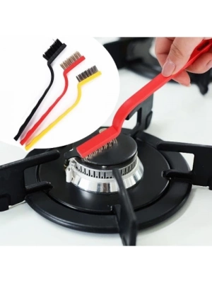 3 Parça Tel Fırça Detaylı Temizlik Seti