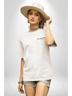 30 Ağustos   Baskılı T-shirt - Beyaz -