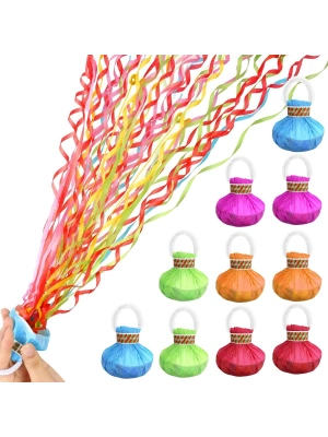 30 Şeritli Renkli Elle Atılan Konfeti – 5 Metre Uzayan Şerit Konfeti 1 Adet