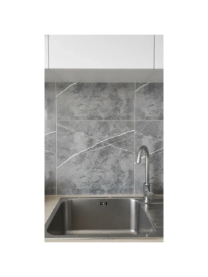 30x30 Antrasit Mermer Desenli Duvar Sticker