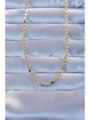 316L Çelik Gold Renk 60 cm Parçalı Ezme Kolye