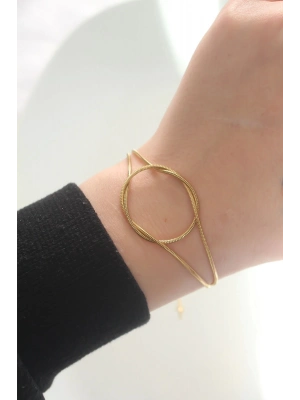 316L Çelik Gold Renk Düğüm Model Bileklik