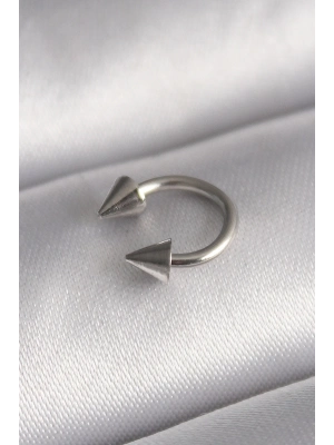 316L Çelik Gümüş Renk Halka Çivi Model Kadın Piercing