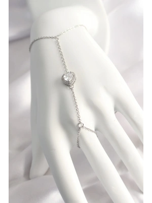 316L Çelik Gümüş Renk Kalp Model Şahmeran