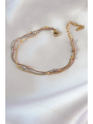 316L Çelik Mix Renk Minimal Toplu Kadın Bileklik