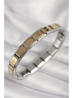 316L Çelik Mix Renk Yazılı Nomination Model Kadın Bileklik