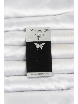 316L Cerrahi Çelik Kelebek Model Göbek Piercing