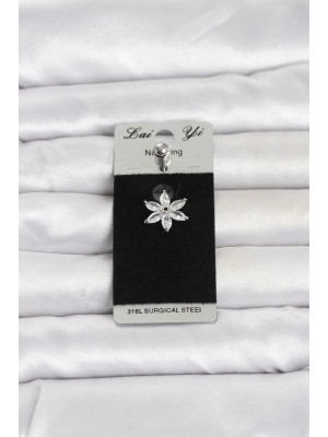 316L Cerrahi Çelik Lotus Model Göbek Piercing