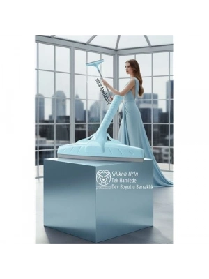 ® 33 CM Silikon Uçlu Profesyonel Cam Çekçek - Tasarım Estetiği ve Kusursuz Temizlik