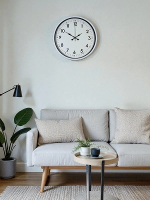 36 Cm Beyaz Dekoratif Duvar Saati