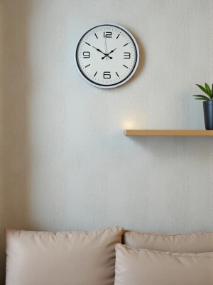 ® 36 Cm Beyaz Modern Dekoratif Duvar Saati