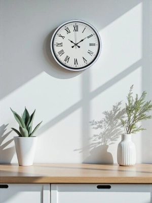 ® 36 Cm Beyaz Roman Rakamlı Duvar Saati