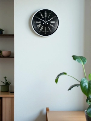 ® 36 Cm Beyaz Zarif Dekoratif Duvar Saati