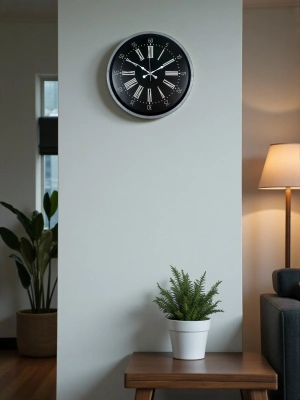 ® 36 cm Dekoratif Gri Duvar Saati