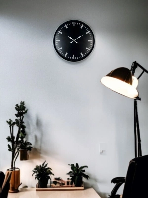 ® 36 Cm Gri Dekoratif Duvar Saati