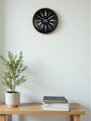 ® 36 Cm Kahverengi Dekoratif Duvar Saati