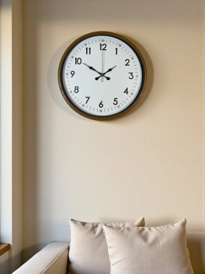 ® 36 Cm Kahverengi Dekoratif Duvar Saati