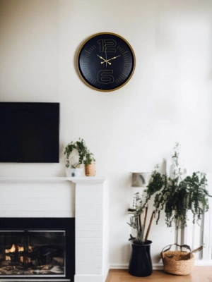 ® 36 Cm Kahverengi Modern Duvar Saati