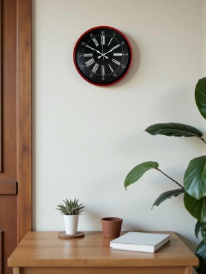 ® 36 Cm Kırmızı Asil Duvar Saati