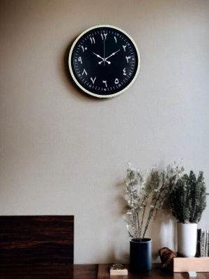 ® 36 Cm Krem Arapça Rakamlı Duvar Saati