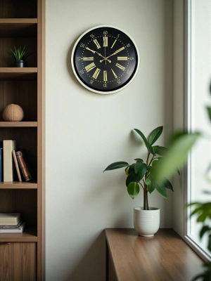 ® 36 Cm Krem Dekoratif Duvar Saati