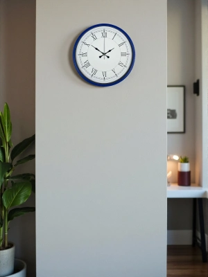 ® 36 Cm Lacivert Roma Rakamlı Duvar Saati