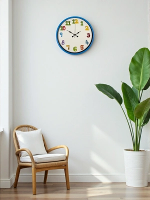 ® 36 Cm Mavi Çocuk Odası Duvar Saati