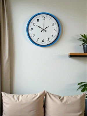 ® 36 Cm Mavi Dekoratif Duvar Saati